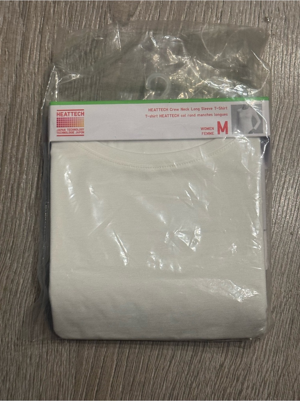 Uniqlo HEATTECH Women Long Sleeve Crew Neck T-Shirt White